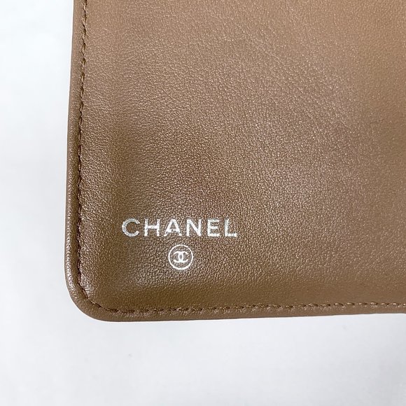 Chanel L-zip CC Leather Pocket Wallet Dark Beige - Picture 9 of 16